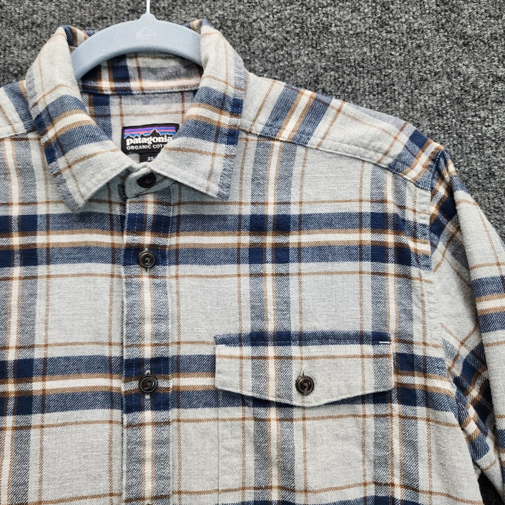 Patagonia Fjord Men's Organic Cotton Plaid Gorpcore Hiking Flannel Shirt XS